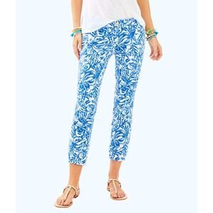 Lilly Pulitzer Sadie Stretch Crop Chino Pants in Resort White